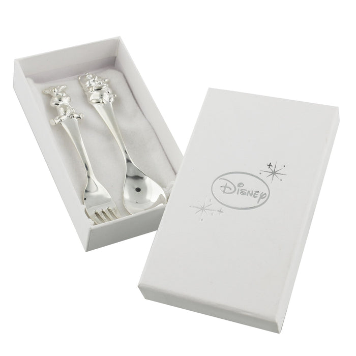 Disney Winnie the Pooh Silverplated Fork & Spoon Set