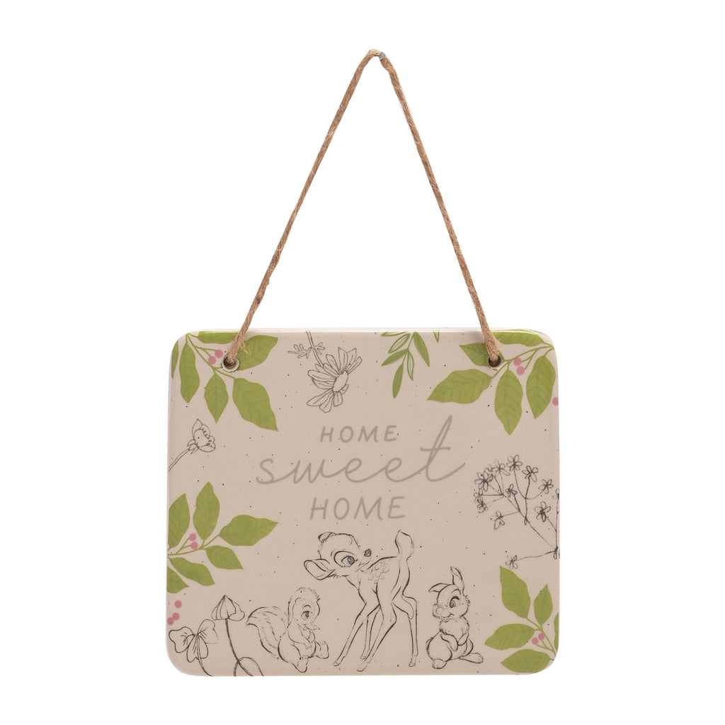 Forest Friends Bambi Plaque Home Sweet Home