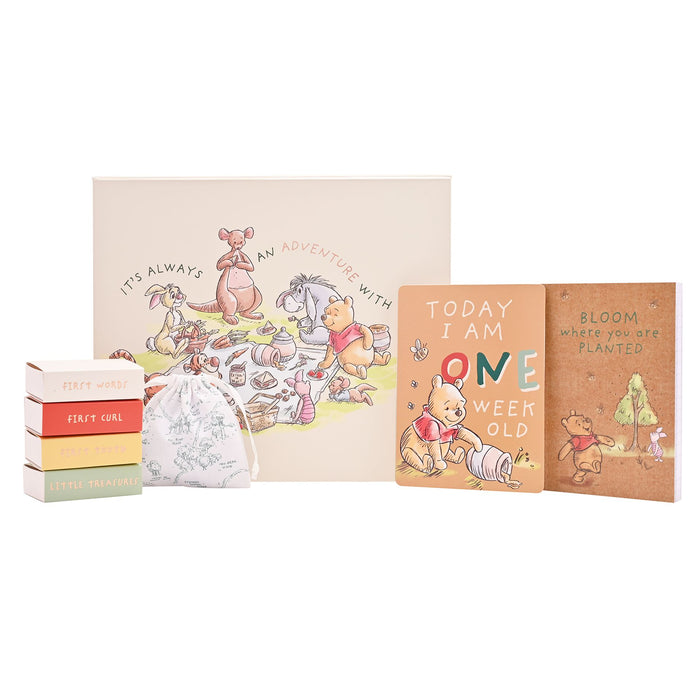 Disney Winnie The Pooh Keepsake Box with 12 x Milestone Cards
