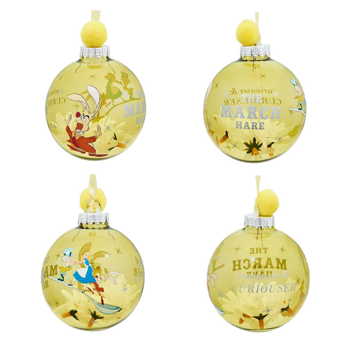 Disney Set of 7 Baubles - Alice In Wonderland