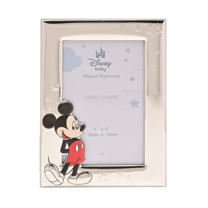 Disney Silver Mickey Photo Frame 4" x 6" - Made In Italy