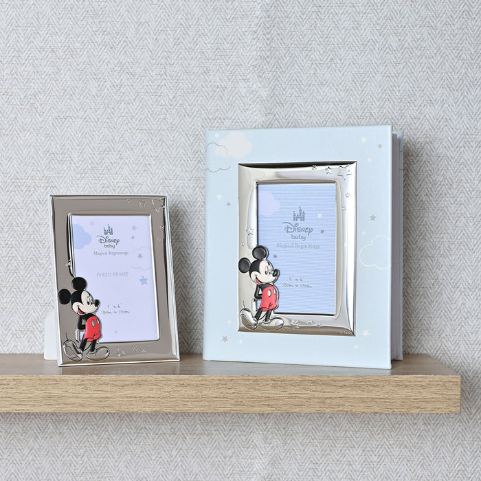 Disney Silver Mickey Photo Frame 4" x 6" - Made In Italy