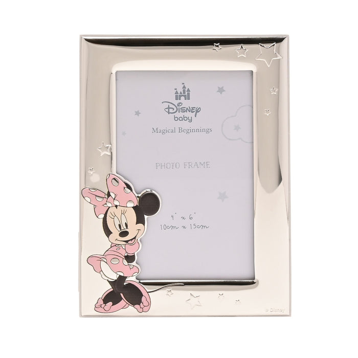 Disney Silver Minnie Photo Frame 4" x 6" - Made In Italy