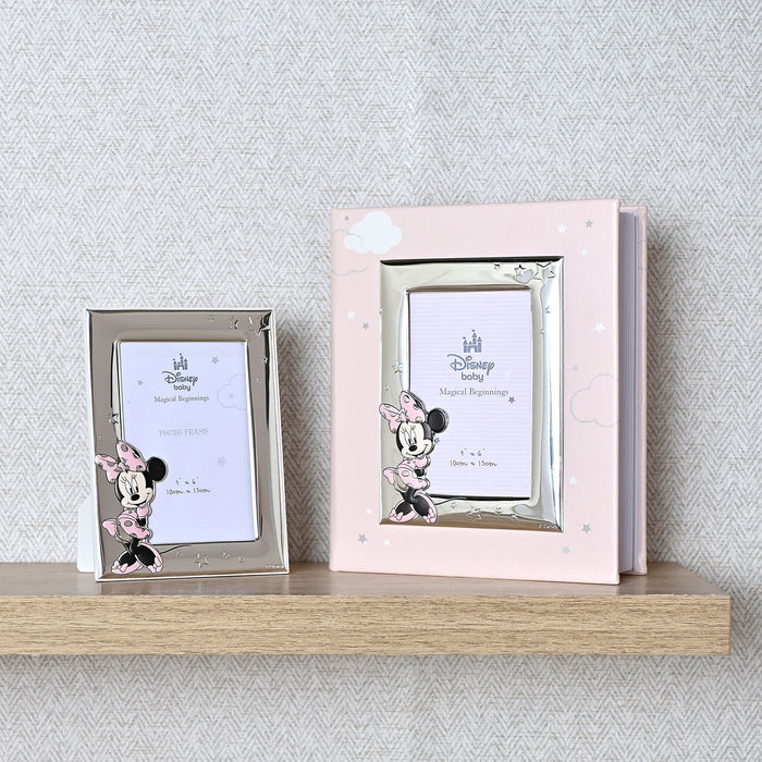 Disney Silver Minnie Photo Frame 4" x 6" - Made In Italy