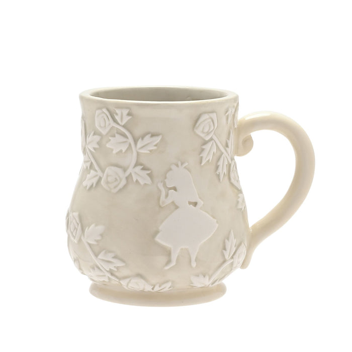 Disney Alice in Wonderland Embossed Mug - White Rabbit