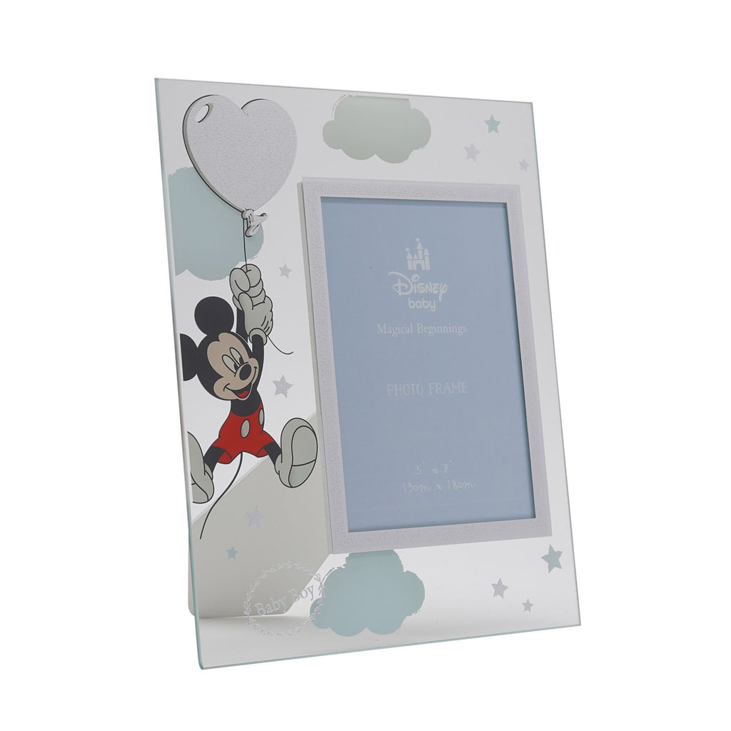 5" x 7" Mickey Mouse Real 999 Plated Glass Frame