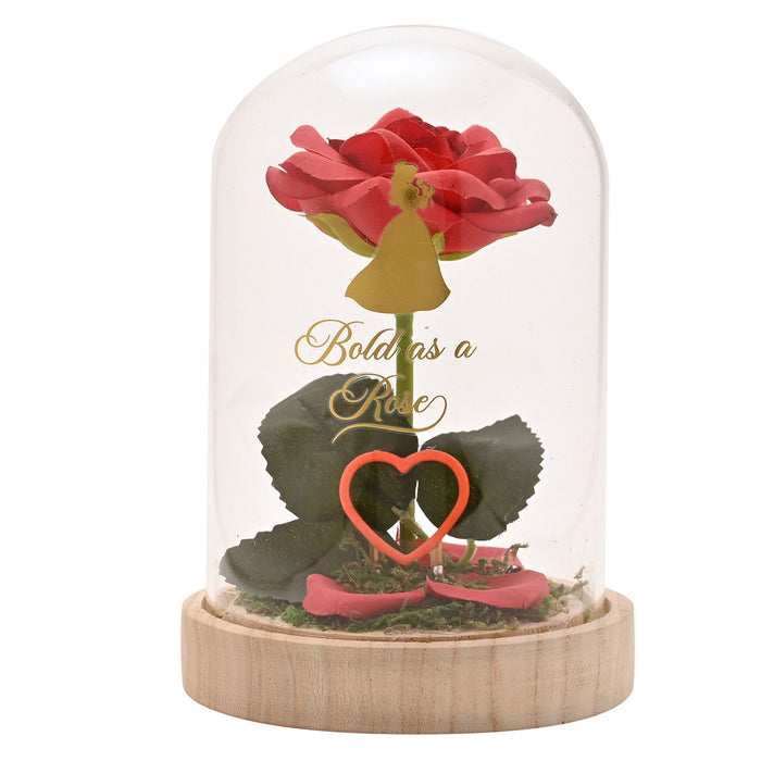 Disney Pastel Princess Florals In A Cloche With Neon Light - Belle