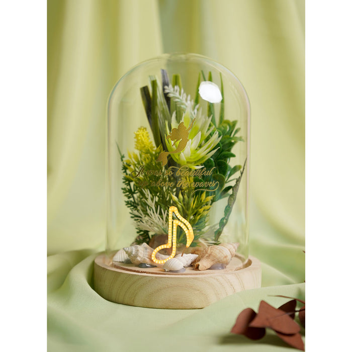 Disney Pastel Princess Florals In A Cloche With Neon Light - Ariel