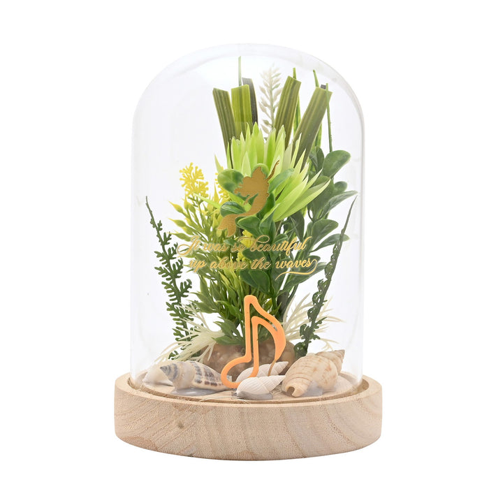 Disney Pastel Princess Florals In A Cloche With Neon Light - Ariel