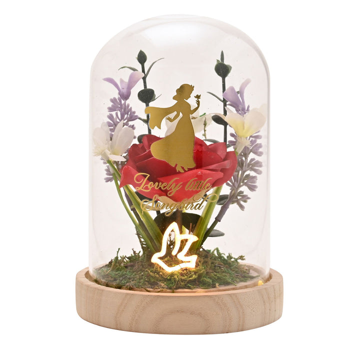 Disney Pastel Princess Florals In A Cloche With Neon Light - Snow White