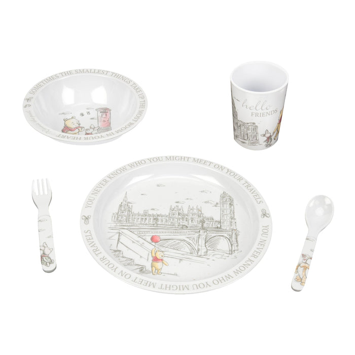 Christopher Robin 5 Piece Melamine Crockery Set - Friends