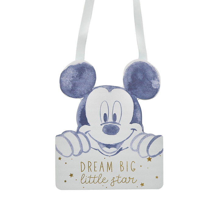 Disney Mickey Dream Big Little Star Plaque - Blue