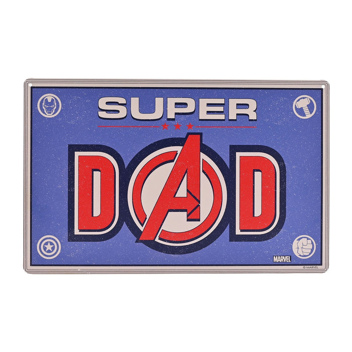 Marvel Avengers Tin Plaque with Hooks - Super Dad