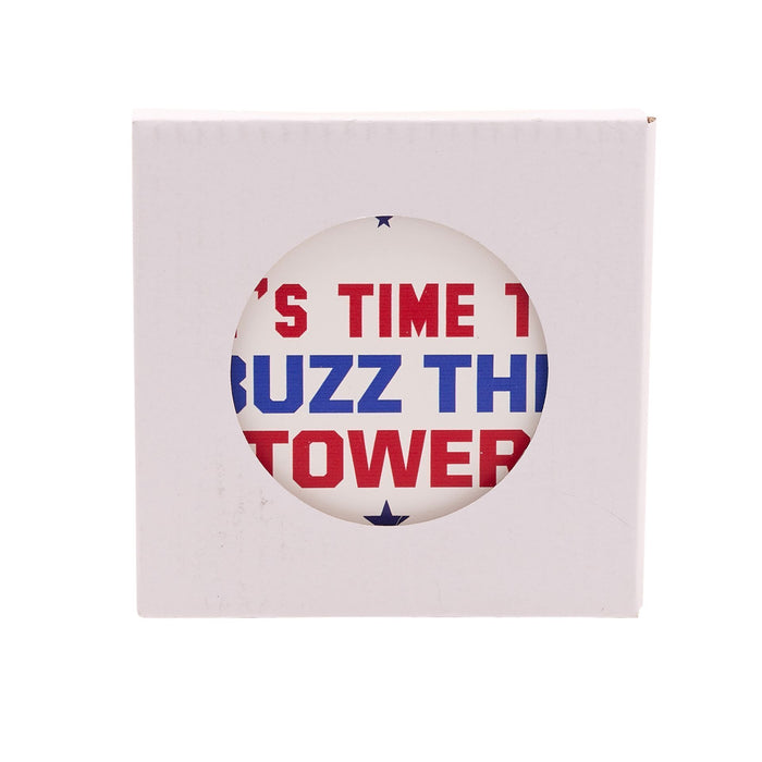 Top Gun White Coaster 'Time To Buzz The Tower'