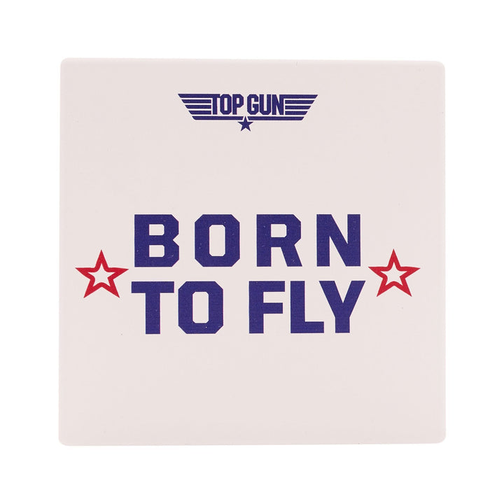 Top Gun White Coaster 'Born To Fly'