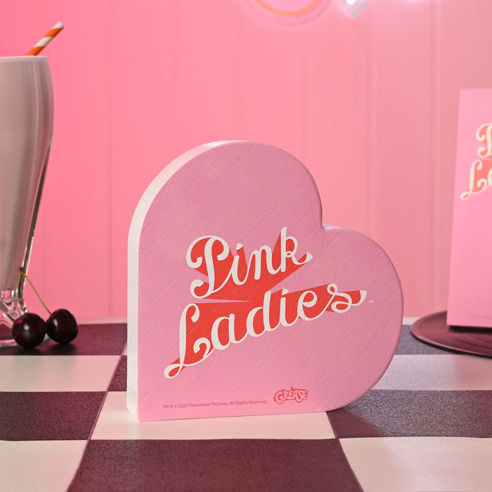 Fandomania Grease 'Pink Ladies' Standing Heart Plaque