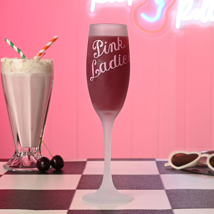 Fandomania Grease 'Pink Ladies' Frosted Flute Glass