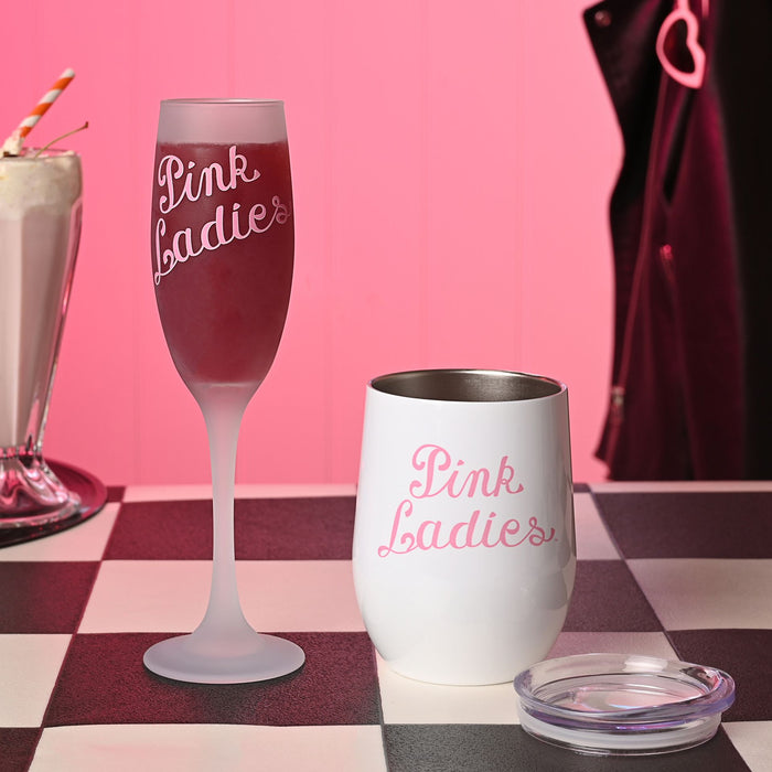 Fandomania Grease 'Pink Ladies' Frosted Flute Glass