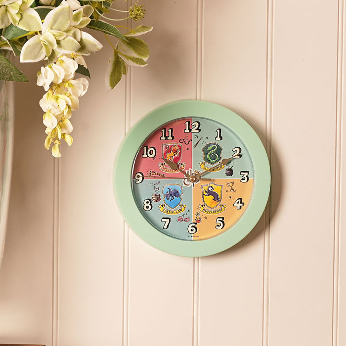 Harry Potter Charms Wall Clock - House Crests