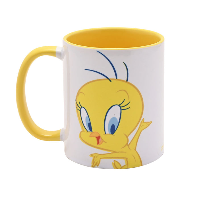 Warner Bros Looney Tunes Tweety Pie Yellow Inside Mug - 11oz