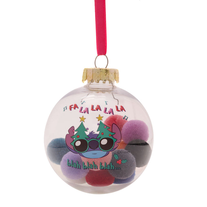 Disney Stitch Set of 7 Baubles with Pom Poms