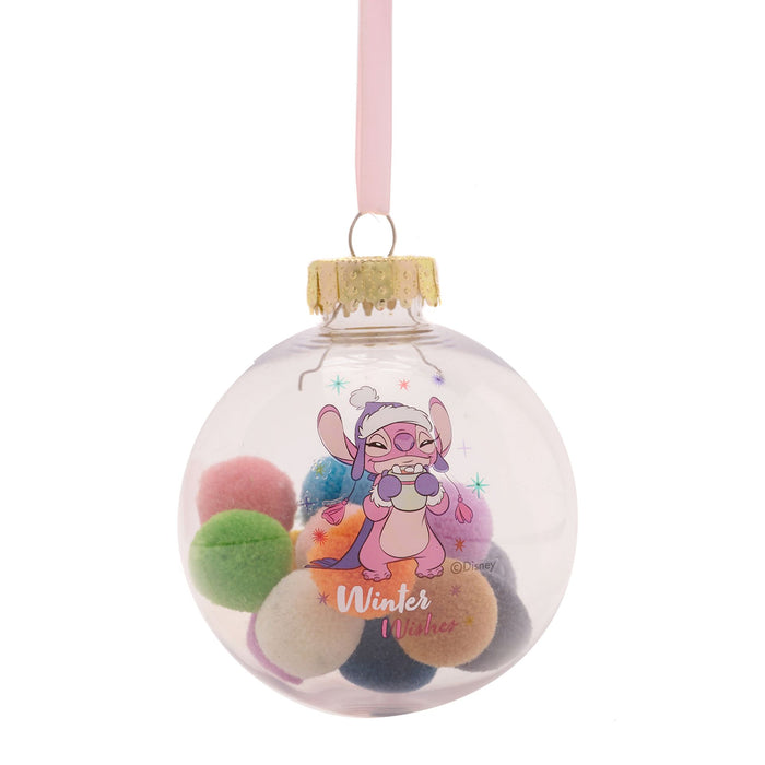 Disney Stitch Set of 7 Baubles with Pom Poms