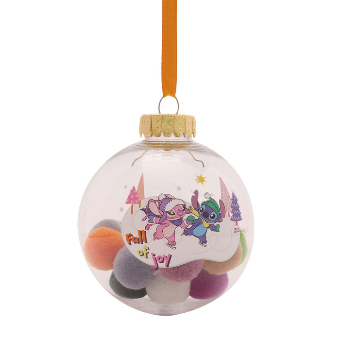 Disney Stitch Set of 7 Baubles with Pom Poms