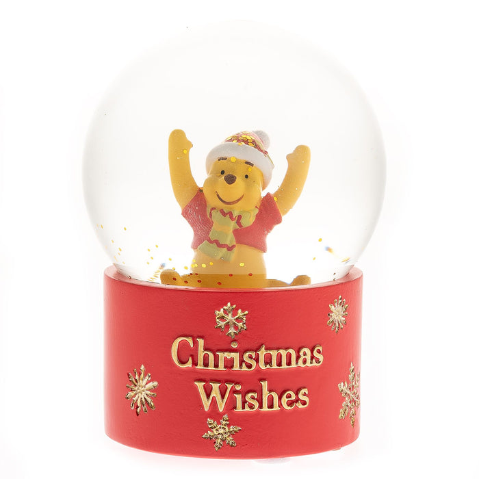 Winnie The Pooh Snowglobe 10cm "Christmas Wishes"