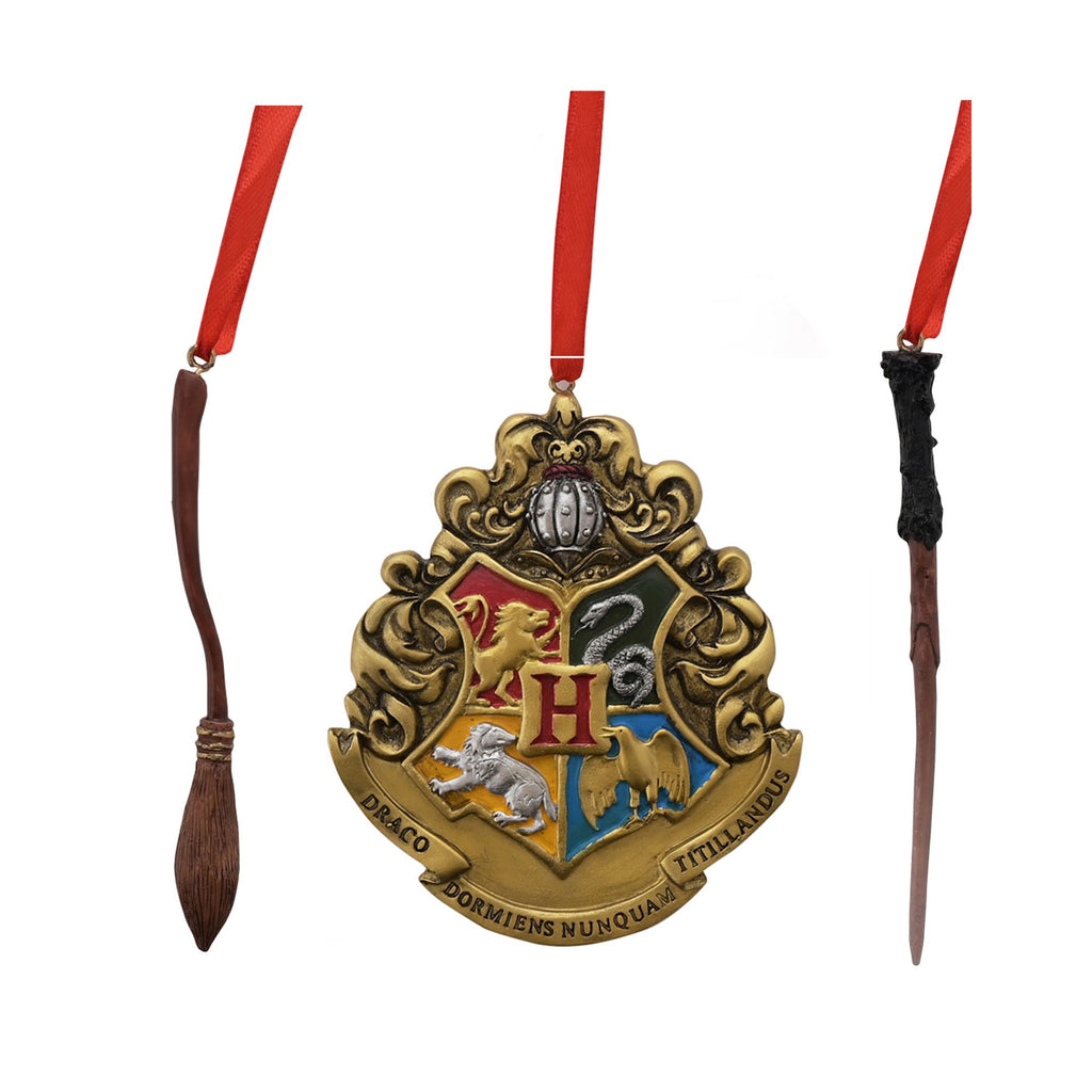 Set 3 Resin Tree Decs Wand Crest & Broom